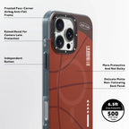 Protective Apple iPhone Back Cover - Youngkit Sports Series BasketBall Designer Matte Finish Case for iPhone 16 Pro Max - Style 3