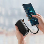 Qpow™ 10000mAh Power Bank with Type-C Cable Mobile Case by CoverMeUp - Style 18