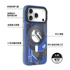 Protective Apple iPhone Back Cover - YOUNGKIT Cyberpunk 360° Rotation Ring Stand Case for iPhone 17 Pro Max (BLUE) - Style 3