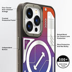 Protective Apple iPhone Back Cover - YOUNGKIT Galactic Luminous Quicksand Night Glow Case for iPhone 15 Pro Max (Blue) - Style 3