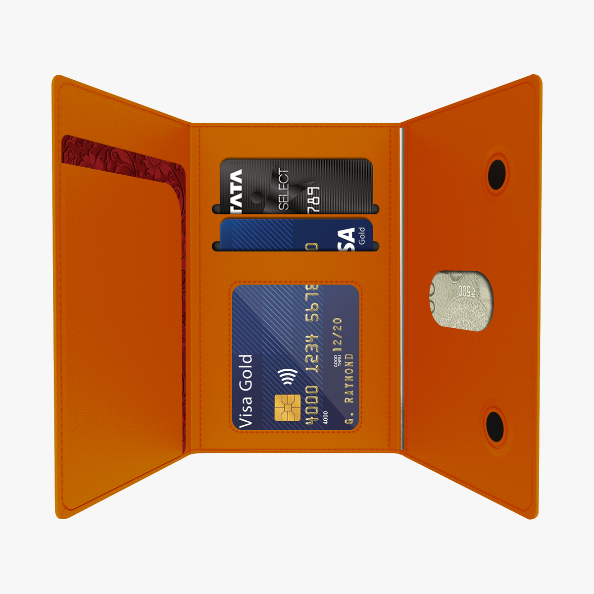 GRIPP Mag Pocket MagSafe Wallet Card Holder - Orange