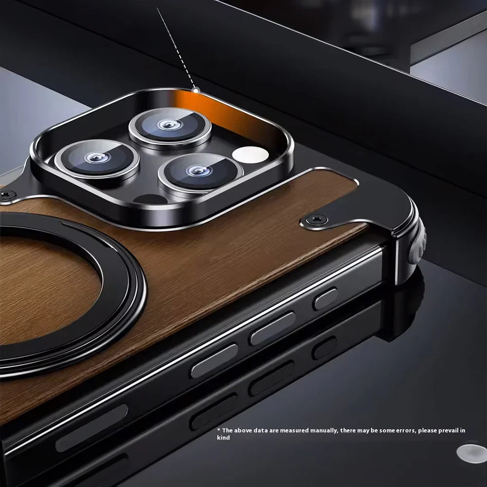 Auriglo Walnut Lens Protection - iPhone Case