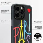 Protective Apple iPhone Back Cover - YOUNGKIT Paris Edition Love of Paris Case for iPhone 15 Pro Max (Black) - Style 4