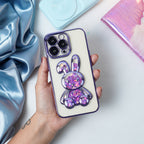 Adorable Rabbit Glitter Transparent Soft Case Mobile Case by CoverMeUp - Style 13