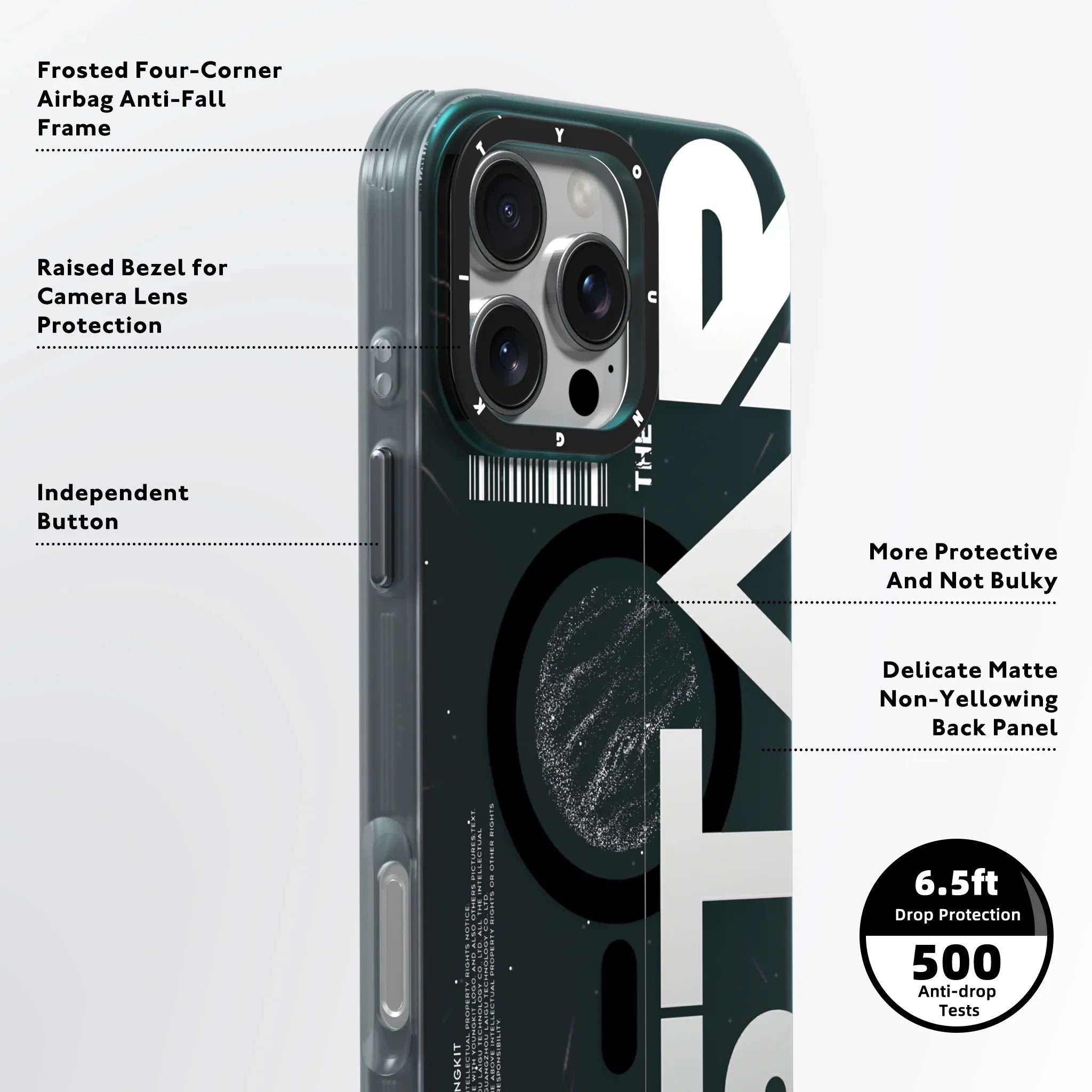 Protective Apple iPhone Back Cover - YOUNGKIT Star Wars Edition Galaxy Design Case for iPhone 16 Pro - Style 3