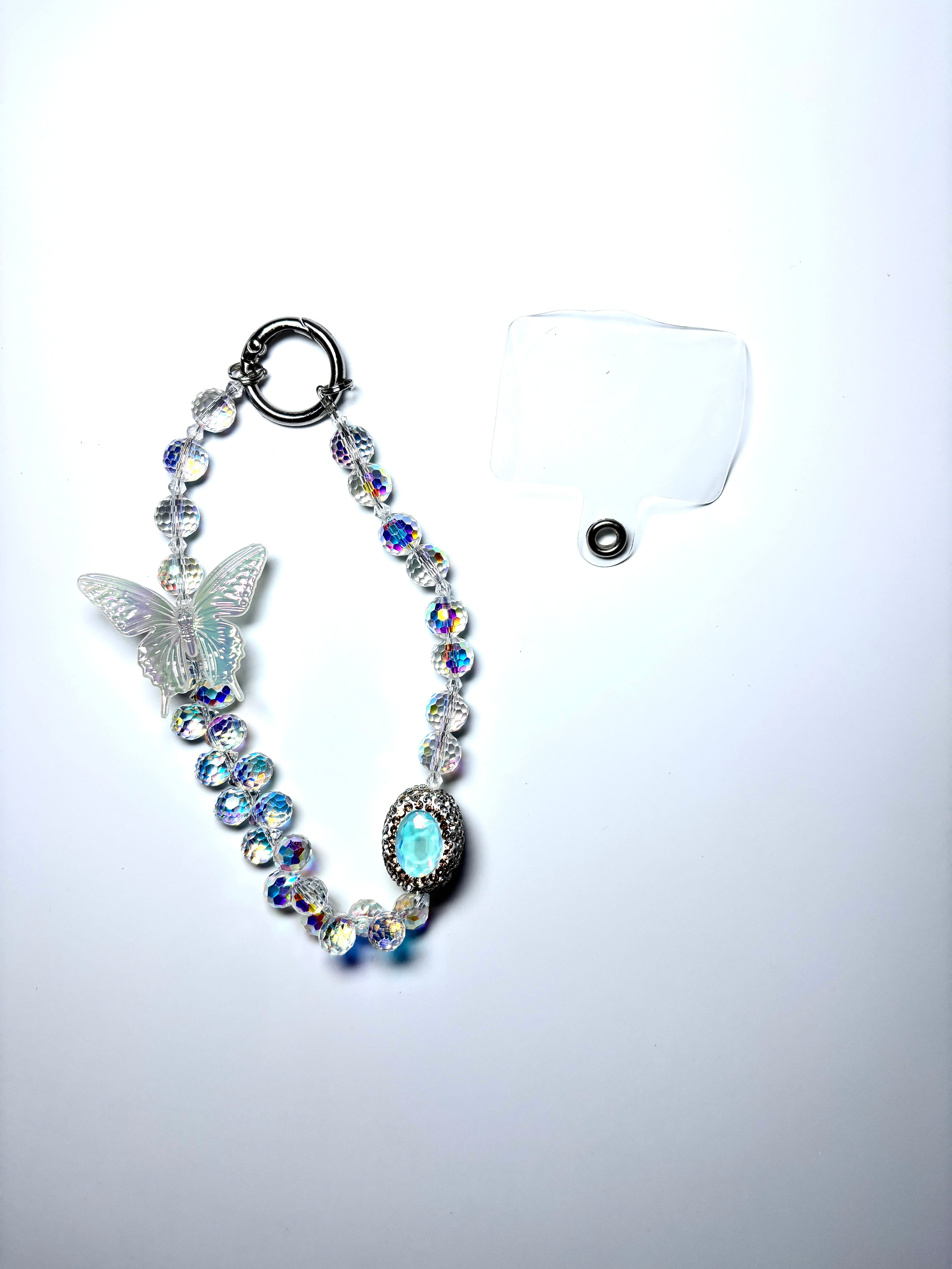 Bling Butterfly Phone Charm Strap Mobile Case by CoverMeUp - Style 3