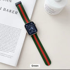 Striped Silicone Magnetic Apple Watch Strap