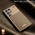 Samsung Galaxy S25 Ultra Aero Flex Frameless Metal Leather Case with Built-in Magsafe & Aroma - Desert Mobile Case by CoverMeUp