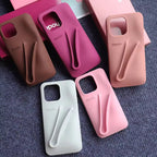 Protective Apple iPhone Back Cover - 3D Silicone iPhone Lip Case with Lip Tint - Style 6