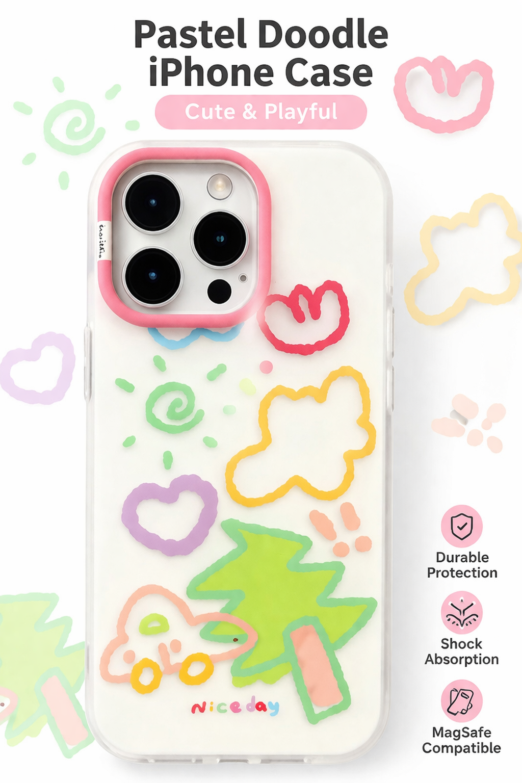 Cartoon Designer Matte Finish Case for iPhone 15 Pro Max