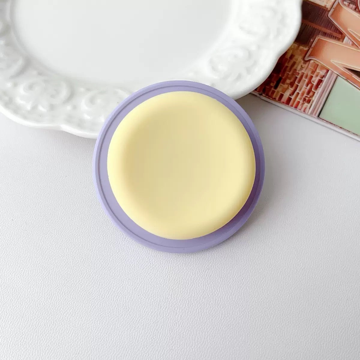 Plain Silicon Magsafe Pop Socket (Yellow/Purple)