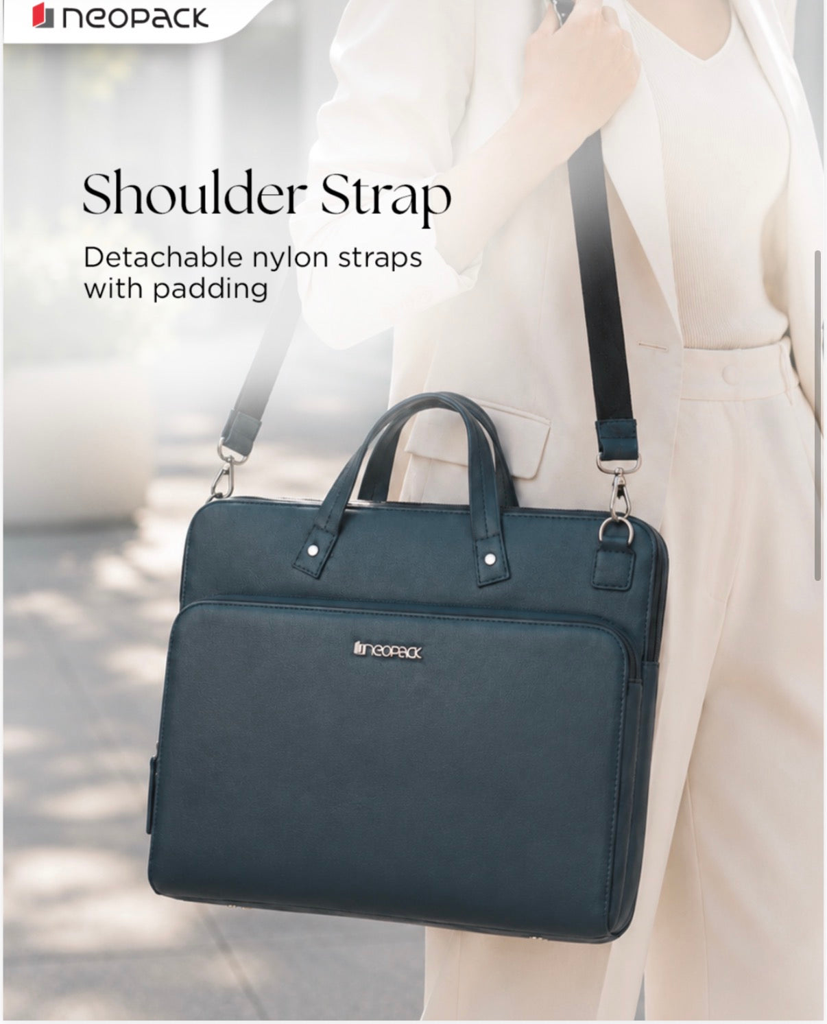 Evoque Slim Laptop Bag Fits Up To 13 To 14.2 Inch Macbooks & Laptops (Blue)