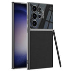 Samsung S24 Ultra Gkk Half Synthetic Leather Electroplating Camera Shing Case Mobile Case by CoverMeUp