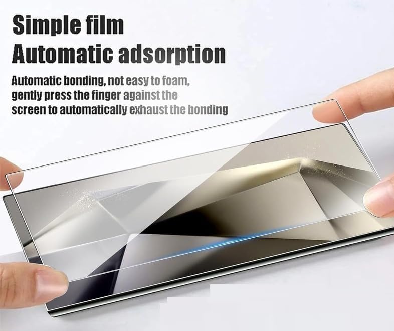 Samsung Galaxy S24 Ultra Tempered Glass Screen Protector with Fingerprint Working Mobile Case by CoverMeUp - Style 5
