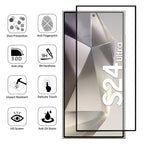 Samsung Galaxy S24 Ultra Tempered Glass Screen Protector with Fingerprint Working Mobile Case by CoverMeUp - Style 3
