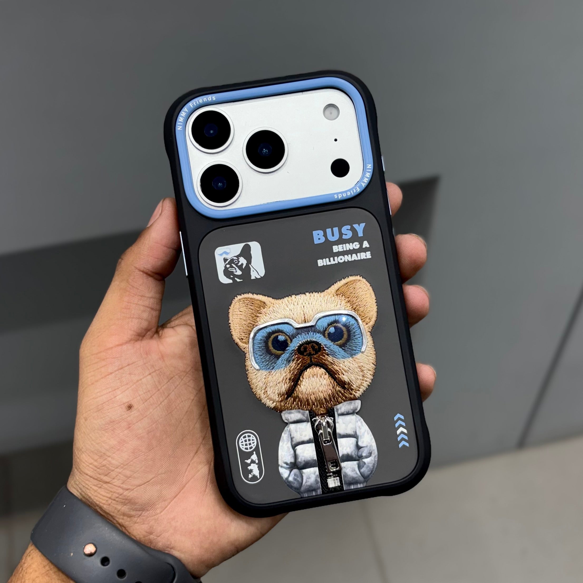 NIMMY DOG CHAIN CASE - BLACK BLUE ( No. 2531 )