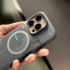 Protective Apple iPhone Back Cover - Dfans Vent Magsafe Case for iPhone 16 (Black)