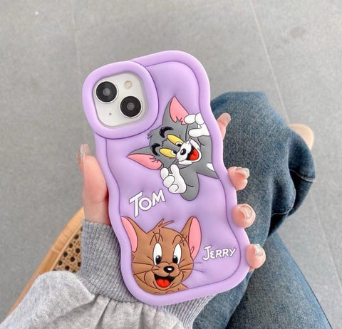 Soft Silicone 3D Cute Cartoon Full Protective Case Compatible with iPhone