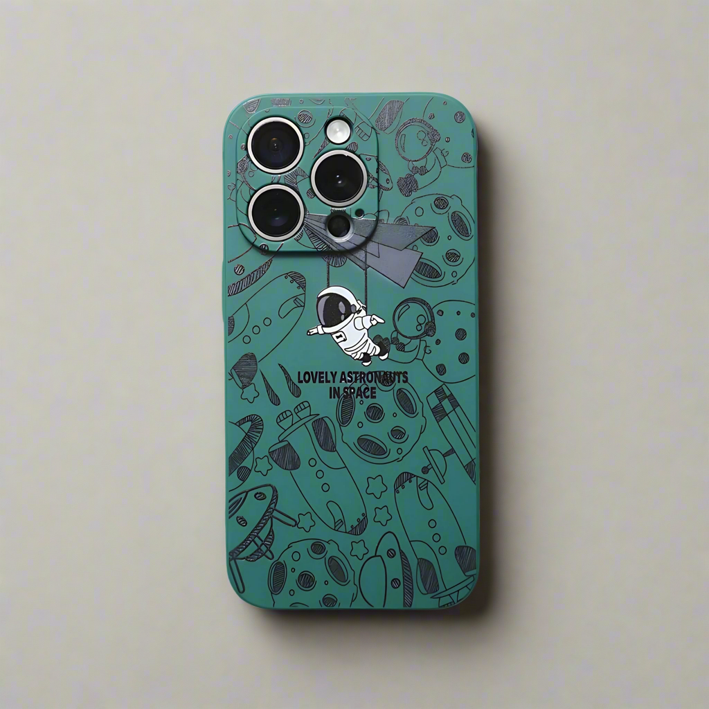 Space Explorer: Lovely Green Mobile Case by CoverMeUp - Style 2