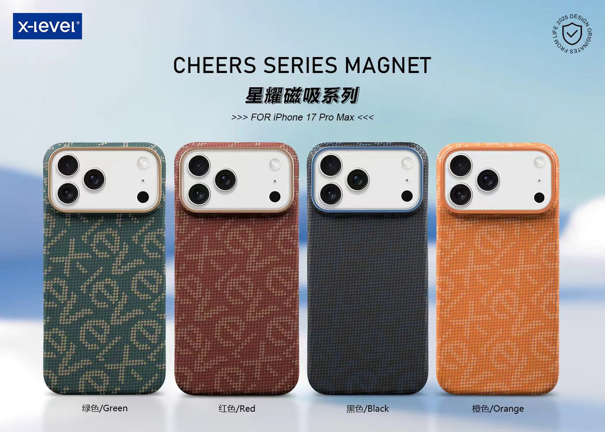 X-Level Cheers Ultra-Thin Magnet Carbon Case for iPhone 17 & 18 Series