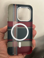 Protective Apple iPhone Back Cover - Carbon Fiber Pattern Case for iPhone with Magsafe Support for iPhone 15 Pro - Style 2