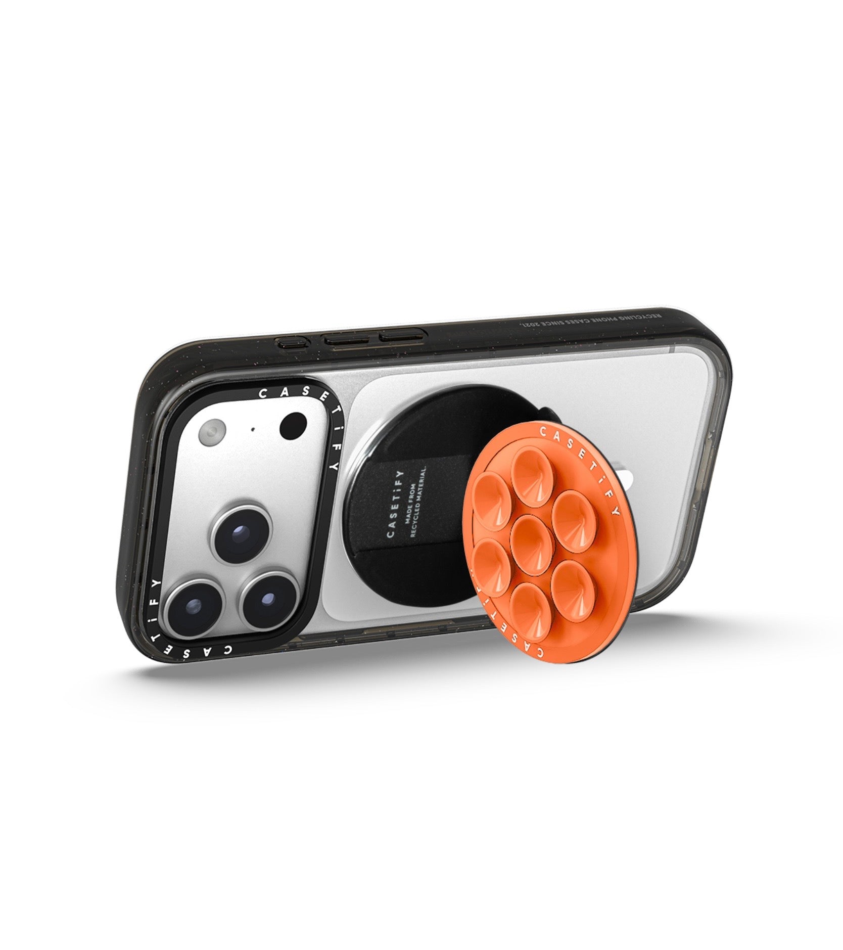 Snappy Sticky MagSafe Grip Stand Pop Socket (Orange)