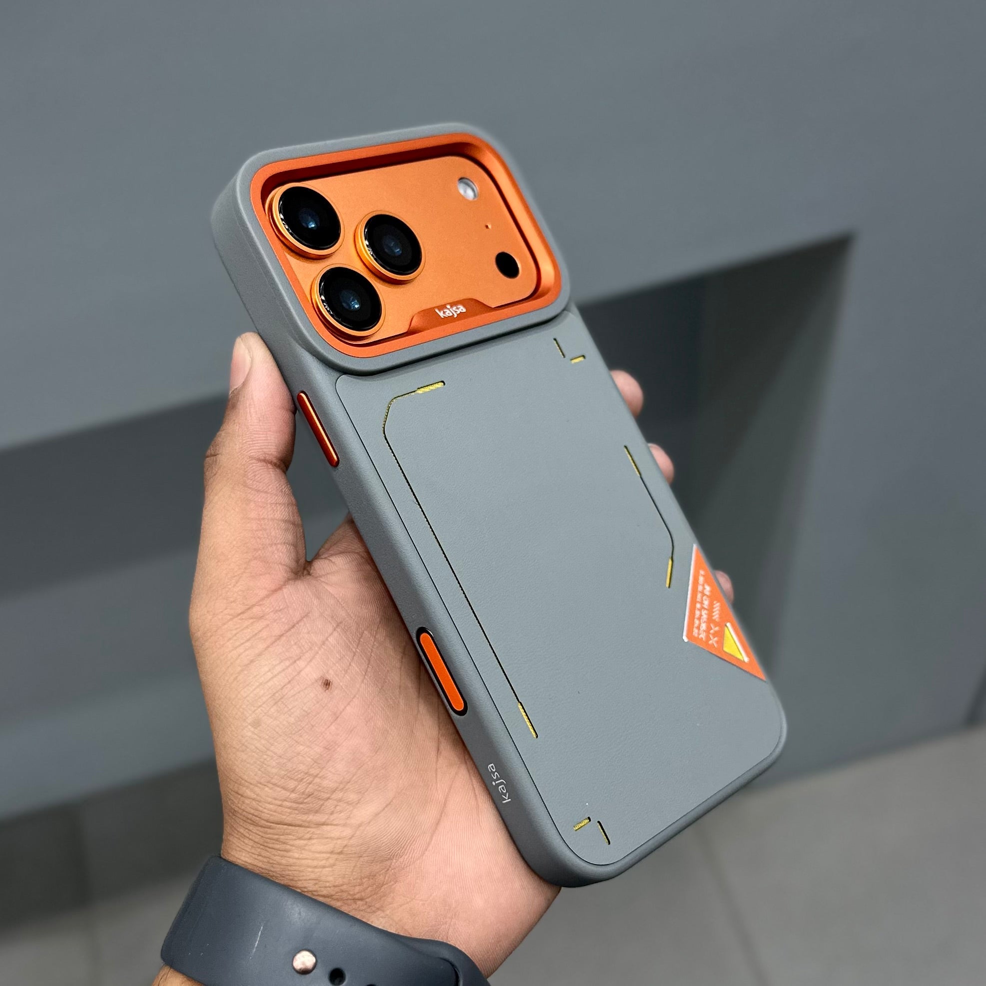 KAJSA FEAT NW CASE - GREY ORANGE ( No. 2602 ) Mobile Case by CoverMeUp - Style 3