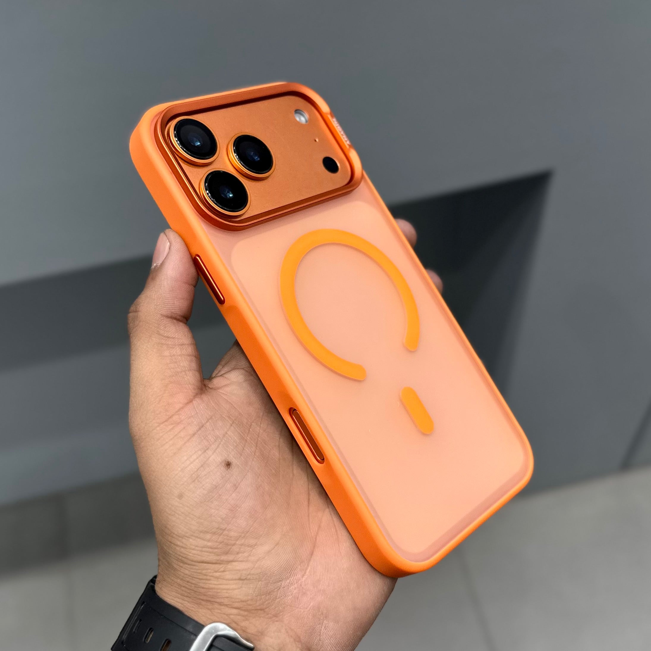 NY FROSTED SIDE SOFT CASE - ORANGE ( No. 2735 )