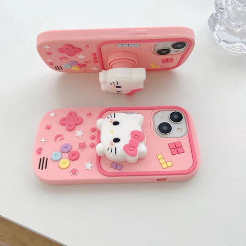 Kitty Pop- Out Game Silicone Case for iPhone