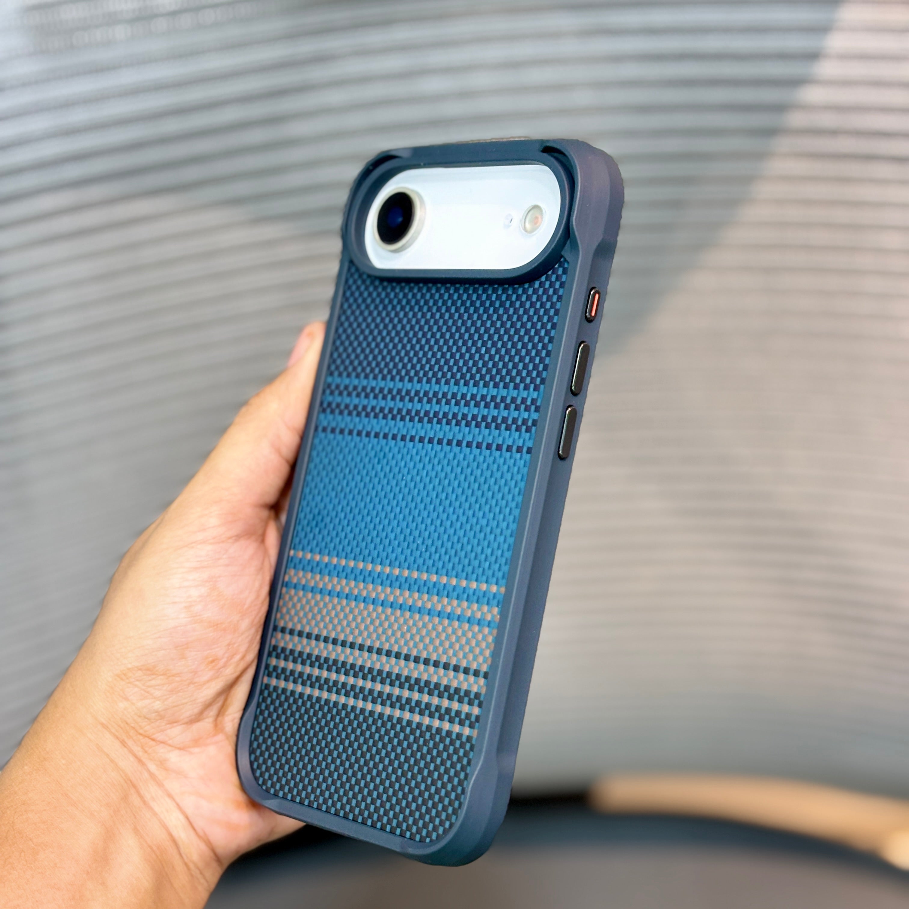Protective Apple iPhone Back Cover - BlueCarbon MagSafe iPhone Air Case - Style 3