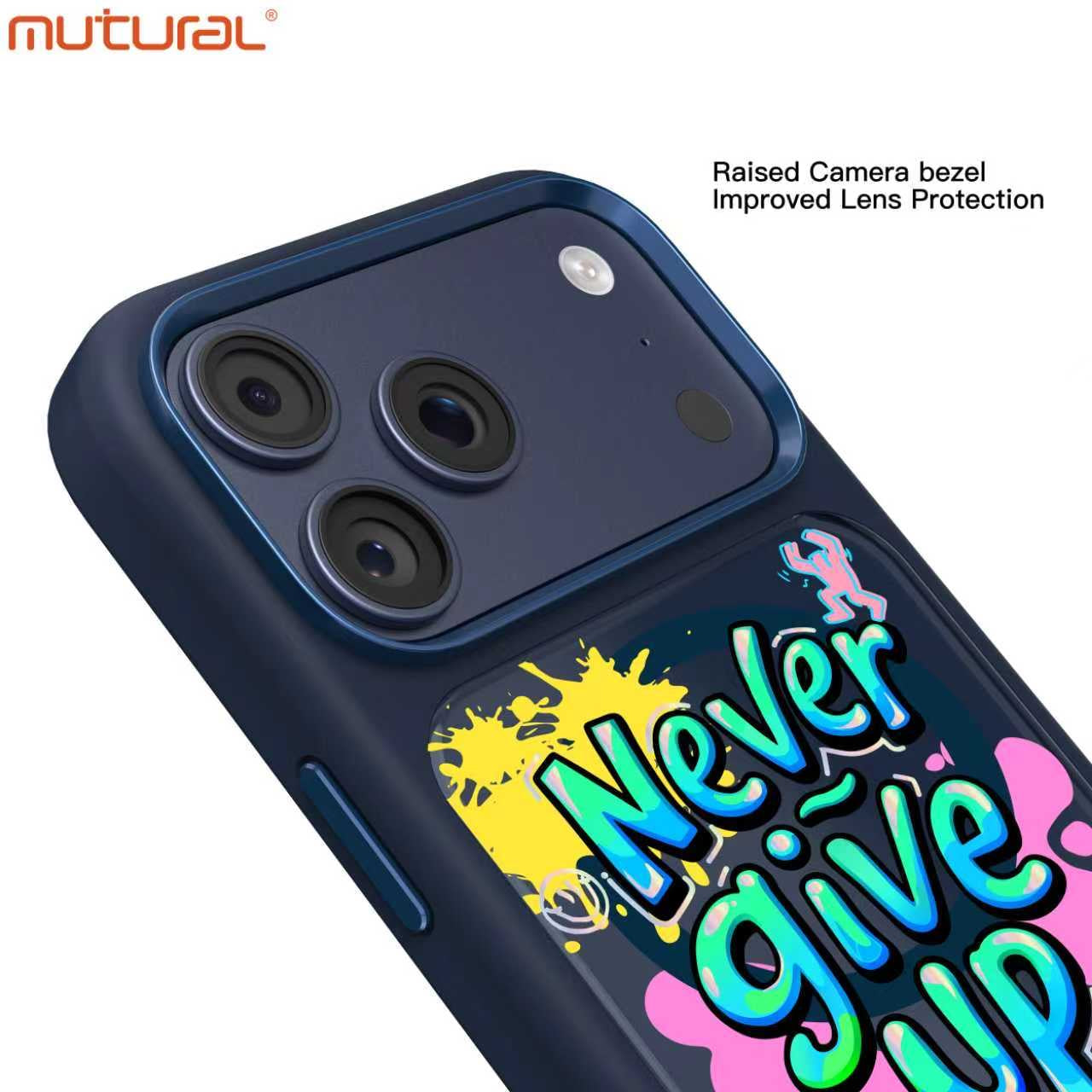 3D Silicon Designer iPhone Case for iPhone 17 Pro Max (Navy Blue)