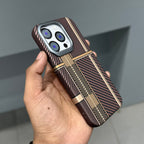 CARBON DRIP MAGSAFE CASE - BROWN CHECK ( No. 2848 ) Mobile Case by CoverMeUp - Style 2