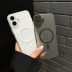 Protective Apple iPhone Back Cover - StripeClear MagSafe iPhone Case - Style 2
