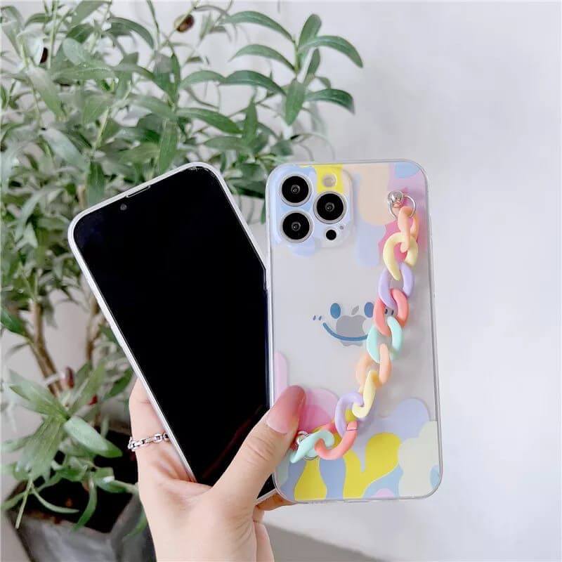Rainbow Smile Bracelet Custom Slim Soft Cases Mobile Case by CoverMeUp - Style 4