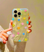 Protective Apple iPhone Back Cover - Flower Floral Design Girls Shockproof Protective Case for iPhone - Style 3