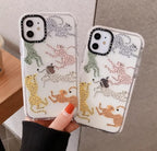 Protective Apple iPhone Back Cover - Rainbow Cheetah Impact Soft Case For iPhone 11 12proMax