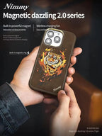 Nimmy Premium Embroidered Leather Case - NIMMY Tiger Case for iPhone 16