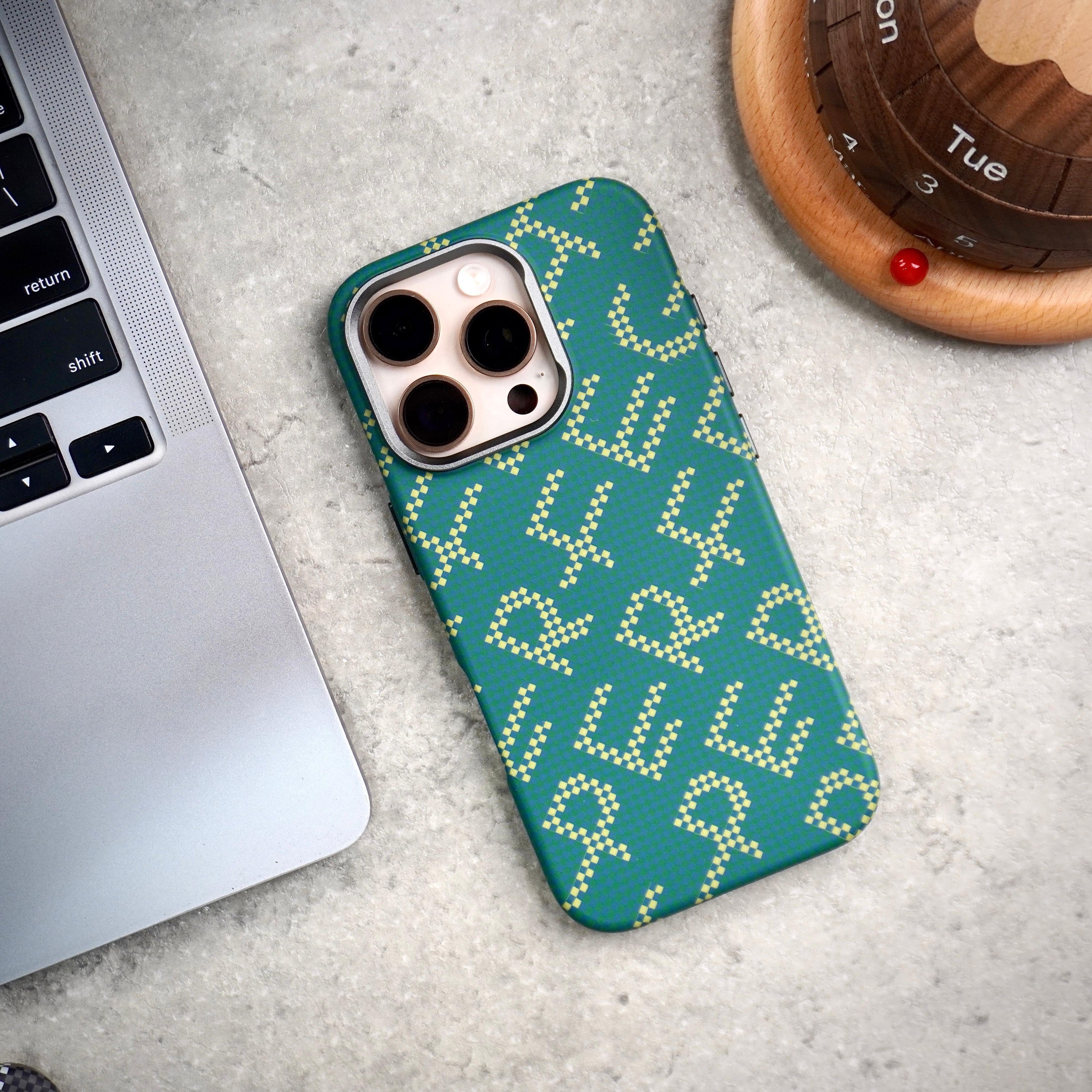 Byhum Case With Magsafe-Green ( No. 1494 ) Mobile Case by CoverMeUp - Style 4