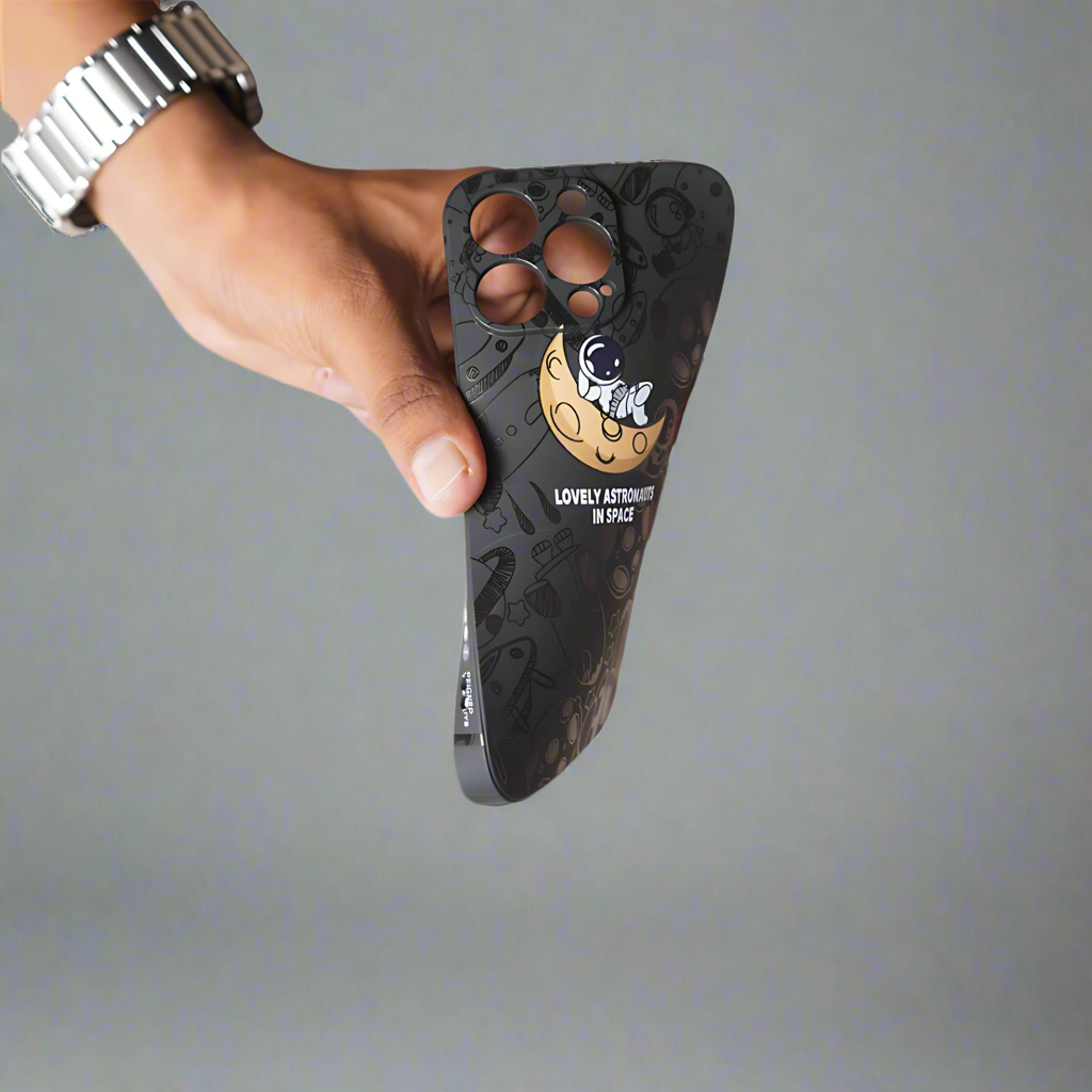 Space Explorer: Lovely Black Mobile Case by CoverMeUp - Style 5