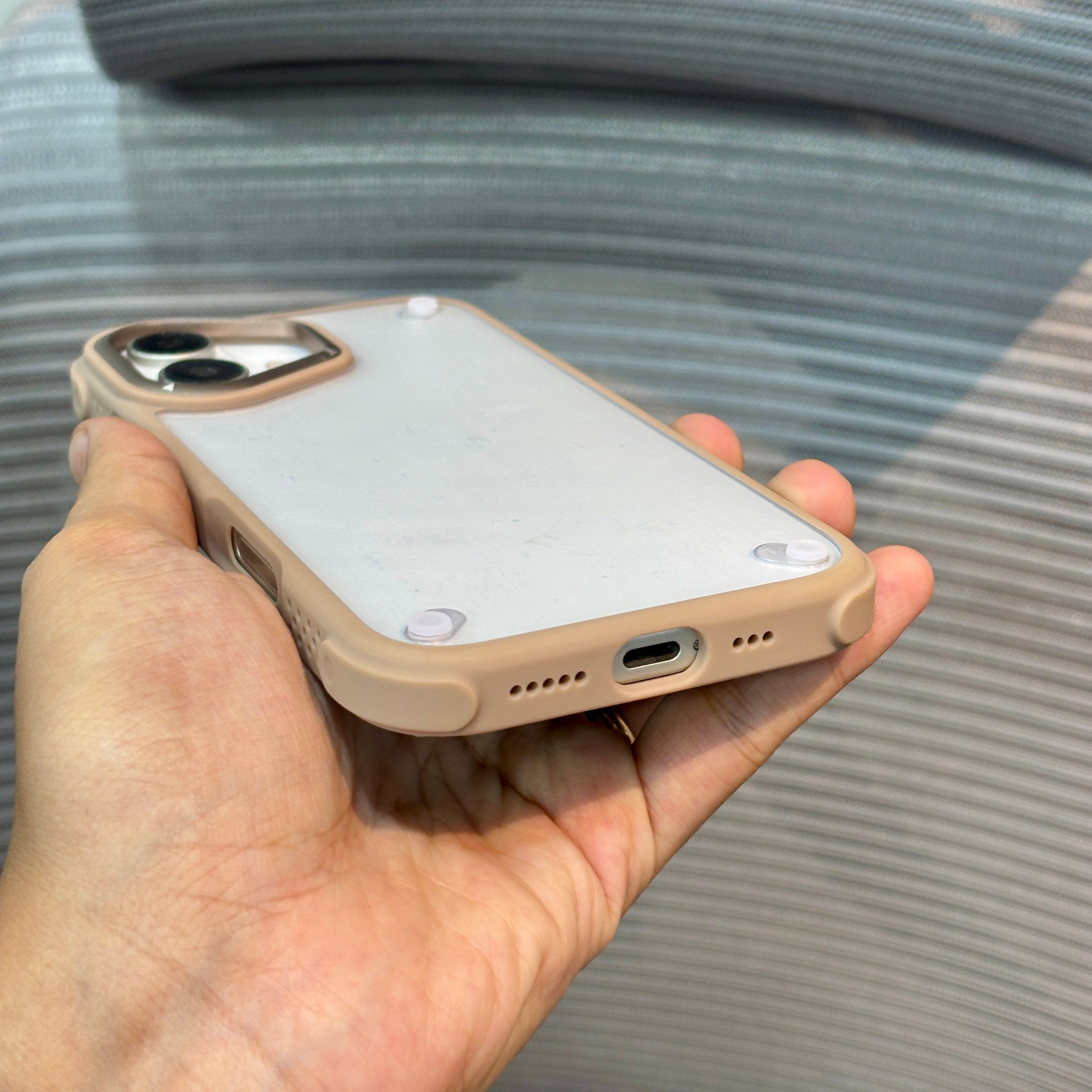 Protective Apple iPhone Back Cover - GripShield Clear iPhone Case - Style 17