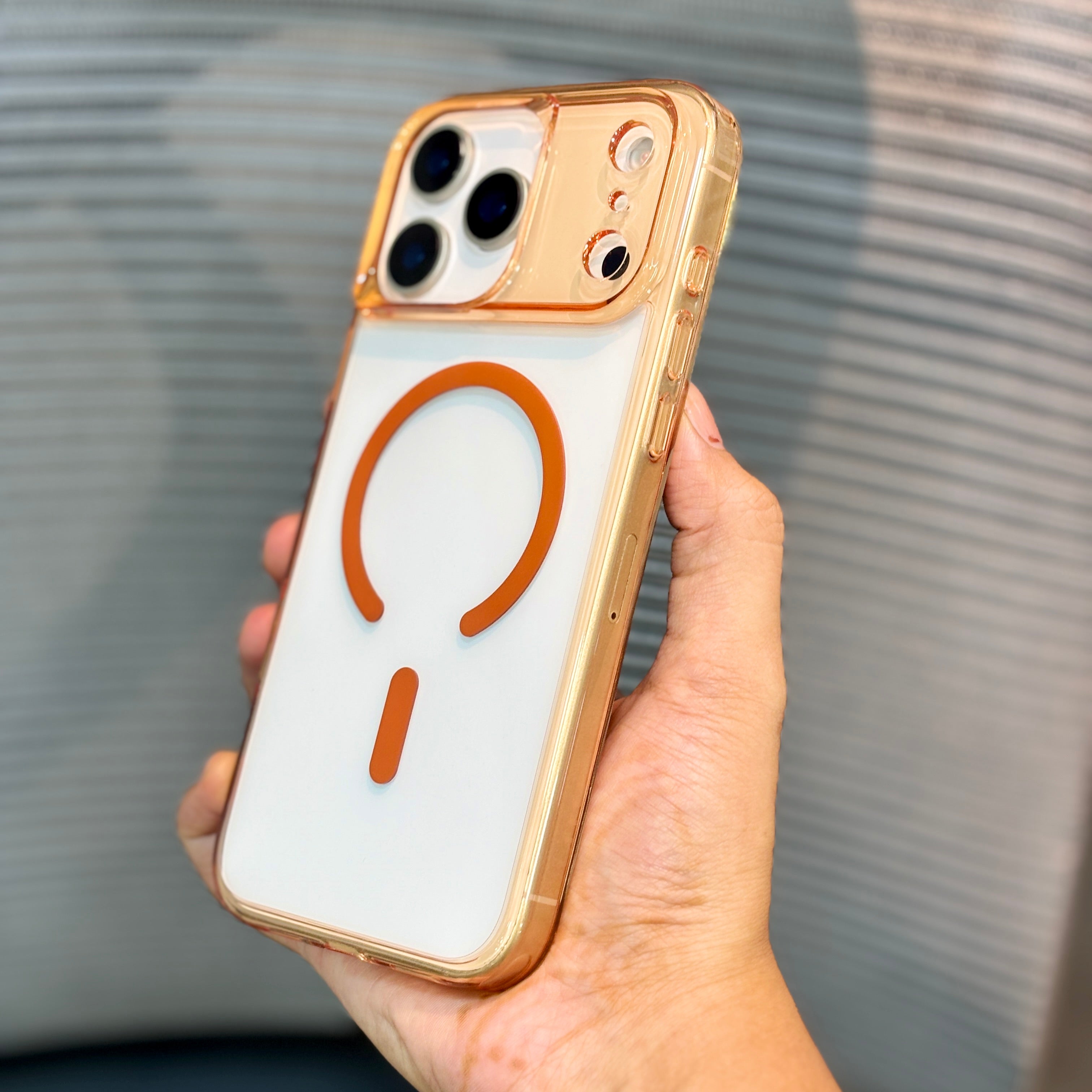 Protective Apple iPhone Back Cover - AuraTint MagSafe iPhone 17 Pro Max Case (Orange Edition) - Style 2