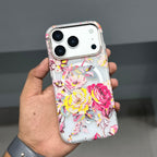 LUXO MAGSAFE CASE - PINK FLOWERS ( No. 4063 ) Mobile Case by CoverMeUp - Style 2