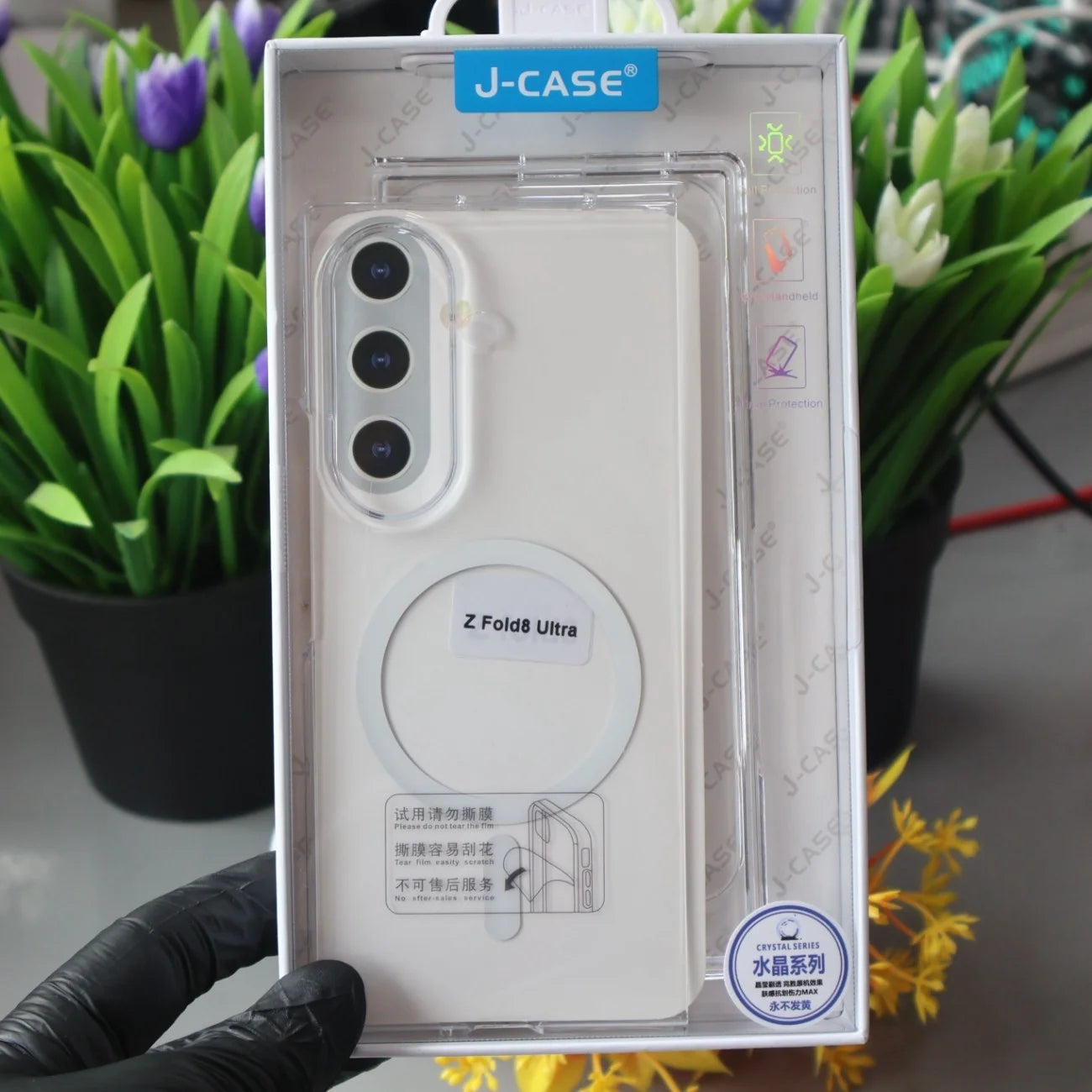 J-Case Anti-Yellow Transparent Magsafe Case-Samsung Galaxy Z Fold 8 Series