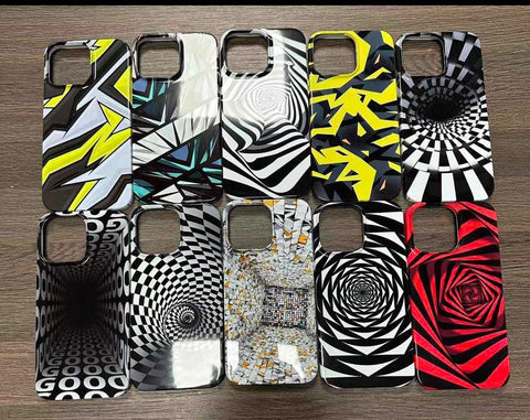 2 Cut PC Case with Illusion Print for iPhone 16