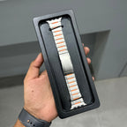 ELITE METAL LINK BAND - GREY ORANGE ( No. 3306 ) Mobile Case by CoverMeUp