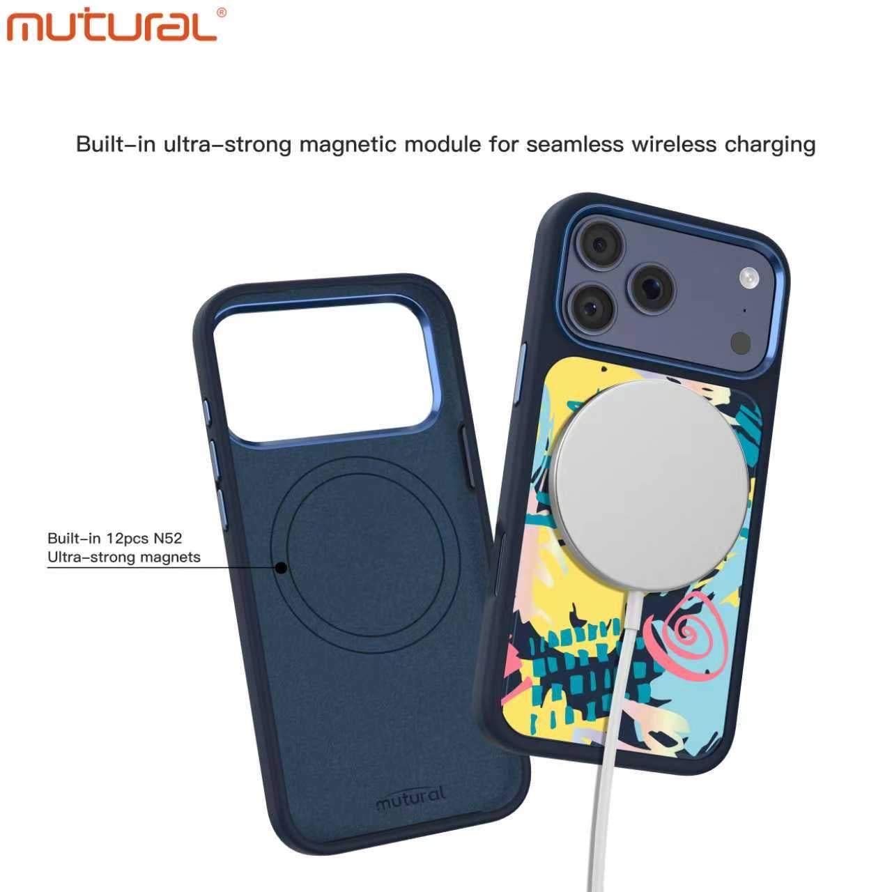 3D Silicon Designer iPhone Case for iPhone 17 Pro Max (Navy Blue)