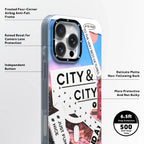 Protective Apple iPhone Back Cover - YOUNGKIT City Series Where Urban Vibes Stick Metro Flow Case for iPhone 16 Pro Max - Style 4