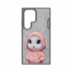 Nimmy Premium Embroidered Leather Case - Samsung Galaxy S24 Ultra Nimmy Embroidery Leather Back Cover Case - Rabbit - Style 3