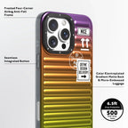 Protective Apple iPhone Back Cover - YOUNGKIT Aurora Luggage Series True Colour Case for iPhone 16 Pro (Sunset Red Glow) - Style 3