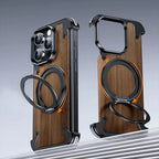 Protective Apple iPhone Back Cover - Auriglo Walnut Lens Protection - iPhone Case